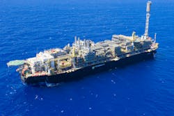 In April 2018, production began from the deepwater B&uacute;zios field in the presalt Santos basin through the FPSO P-74.