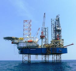 The jackup Topaz Driller. The jackup Topaz Driller.