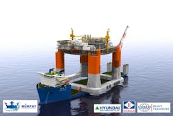 Cosco Shipping has signed a transportation contract with Hyundai Heavy Industries for Murphy’s King’s Quay floating production unit. The FPU is being built in Korea, and will be transported in 2021 to the Gulf of Mexico onboard the 50,000 mt dwt semisubmersible vessel Xiang He Kou. Cosco Shipping has signed a transportation contract with Hyundai Heavy Industries for Murphy’s King’s Quay floating production unit. The FPU is being built in Korea, and will be transported in 2021 to the Gulf of Mexico onboard the 50,000 mt dwt semisubmersible vessel Xiang He Kou.