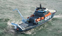 The company designed the OSV 9020 to perform a variety of offshore tasks both at surface level and subsea. The company designed the OSV 9020 to perform a variety of offshore tasks both at surface level and subsea.