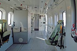 As the aircraft are purpose designed for a search and rescue role, they have a different seating configuration to crew change helicopters, and according to Bristow, this ensure appropriate separation can be maintained between those on-board. As the aircraft are purpose designed for a search and rescue role, they have a different seating configuration to crew change helicopters, and according to Bristow, this ensure appropriate separation can be maintained between those on-board.