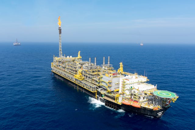 The P-77 is the fourth FPSO operating at the B&uacute;zios field in the presalt Santos basin offshore Brazil.
