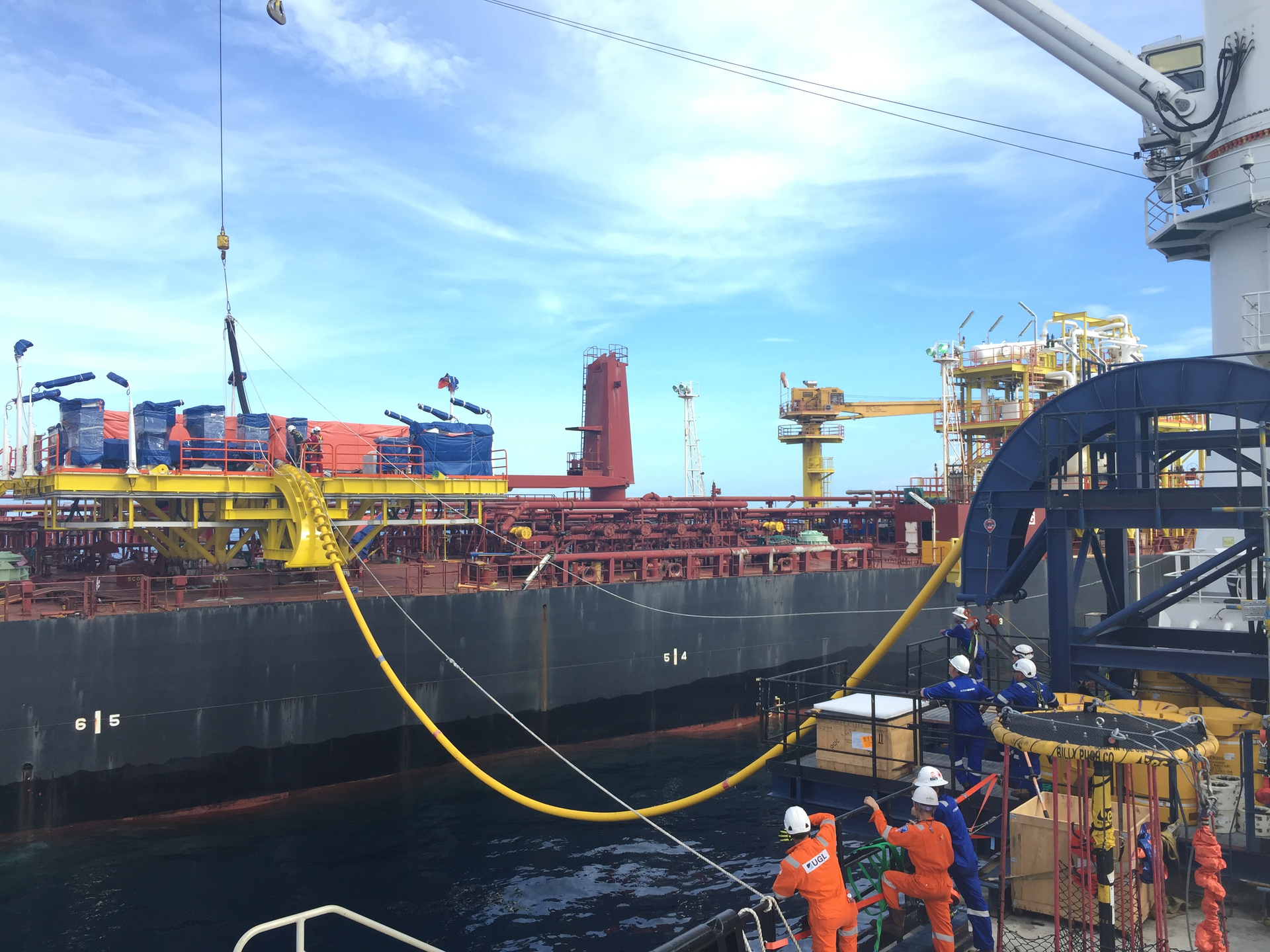 The workscope included managing engineering and offshore operations for the heavy lift of the ESP power generation module onto the MaMPU-1 FPSO; and installation of a 1.26-km (0.79-mi) dynamic subsea power cable between the FPSO and the Tarpon platform.