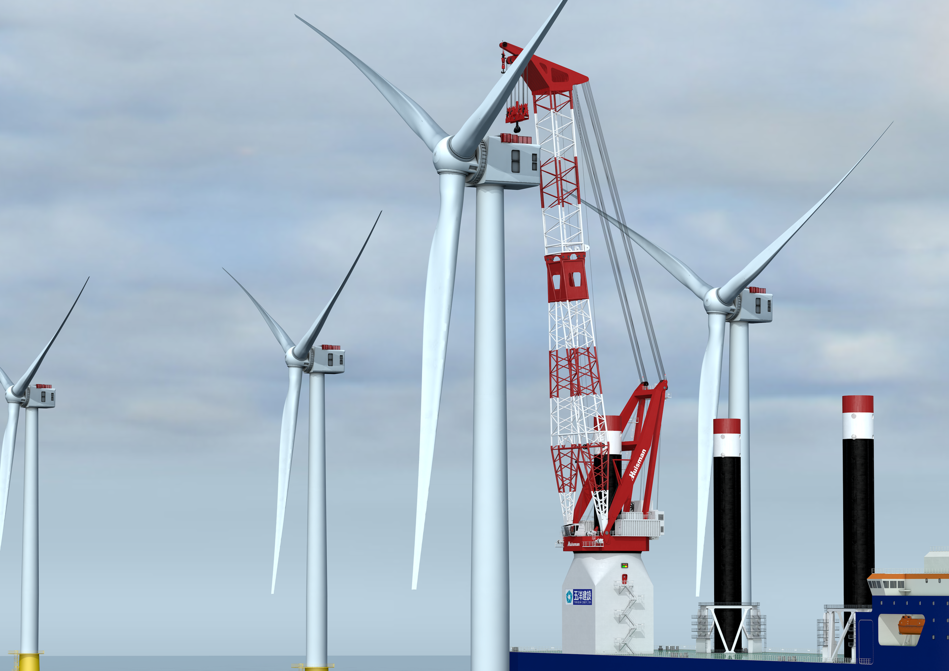 This will be the third wind turbine installation crane that Huisman delivers in Japan.