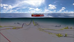 Schematic of the Barossa gas field development offshore northern Australia. Schematic of the Barossa gas field development offshore northern Australia.