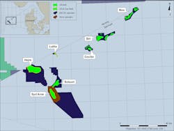 Location of the Hejre and Solsort fields in the Danish North Sea. Location of the Hejre and Solsort fields in the Danish North Sea.
