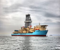 The drillship Maersk Venturer The drillship Maersk Venturer