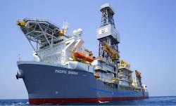 The drillship Pacific Sharav is expected to start drilling for Murphy offshore Mexico in November. The drillship Pacific Sharav is expected to start drilling for Murphy offshore Mexico in November.