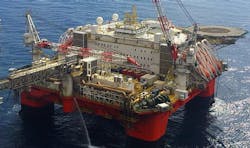 The semisubmersible accommodation support vessel Safe Zephyrus. The semisubmersible accommodation support vessel Safe Zephyrus.