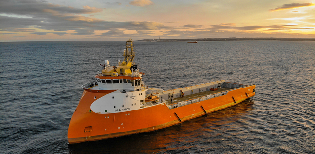 The platform supply vessel Sea Frost has supported Equinor's UK North Sea operations since July 2017.