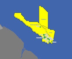 Discoveries on the Stabroek block offshore Guyana. Discoveries on the Stabroek block offshore Guyana.