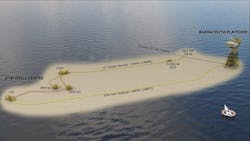 Schematic of the West Barracouta gas field development. Schematic of the West Barracouta gas field development.