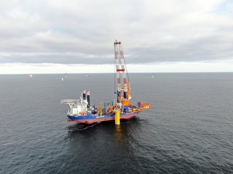 Slip joint foundation installed at Dutch wind farm Offshore