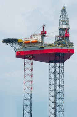 The jackup drilling rig Hild. The jackup drilling rig Hild.