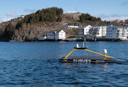 XOCEAN&rsquo;s Sonardyne-equipped XO-450 leaving Kristiansund to harvest data from Sonardyne&rsquo;s Fetch pressure monitoring transponders at Ormen Lange.