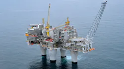 The Troll A platform in the Norwegian North Sea.