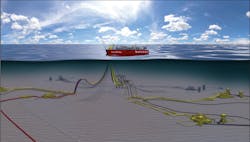 Schematic of the Barossa gas field offshore Australia.