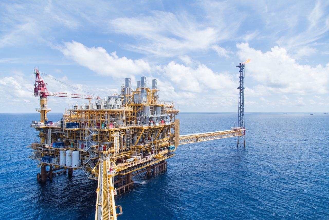 The Bongkot field offshore Thailand.