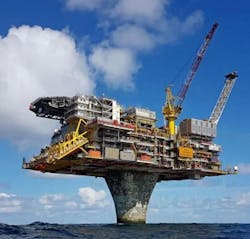 The Draugen platform in the Norwegian Sea. The Draugen platform in the Norwegian Sea.