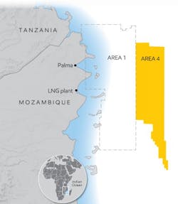 The deepwater Mamba complex is in Area 4 off Mozambique.