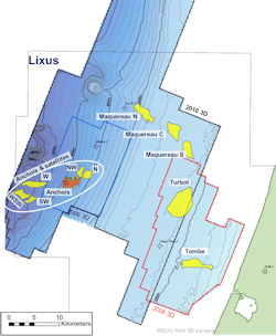 Lixus license area offshore Morocco. Lixus license area offshore Morocco.