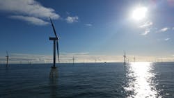 The Nordsee Ost offshore wind farm in the German North Sea.