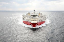 The Ramform Tethys is one of the company&apos;s eight currently operated 3D acquisition vessels.
