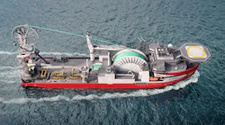 Illustration of the rigid reel-lay vessel Seven Vega.