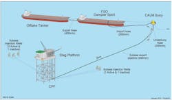 Schematic of the Stag oil field. Schematic of the Stag oil field.