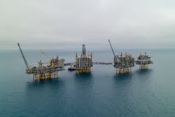 Phase 1 of the Johan Sverdrup oil field development offshore Norway.