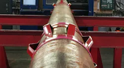The Ace Ratchet Collar pre-installed on casing in the workshop.