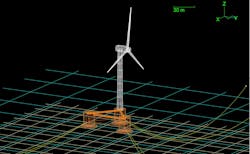 Floating offshore wind tower.