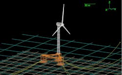 Floating offshore wind tower. Floating offshore wind tower.