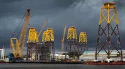 The Wallsend yard is completing assembly of the Moray East wind farm jackets.