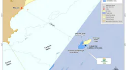 Location of Notator oil discovery in the Campos basin.
