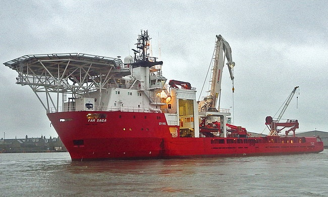 The construction support vessel Far Saga.