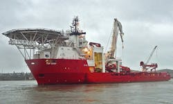 The construction support vessel Far Saga. The construction support vessel Far Saga.