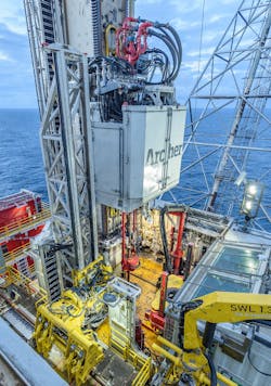 The modular rig Archer Topaz installed on Equinor’s Heimdal platform. The modular rig Archer Topaz installed on Equinor’s Heimdal platform.