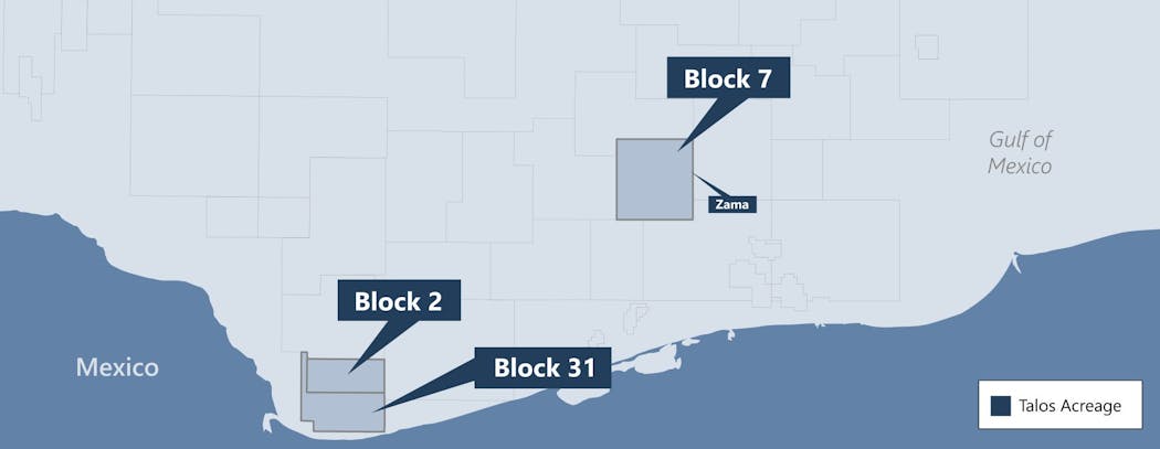 The Zama oil field is in block 7 offshore Mexico.