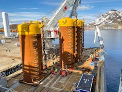 The first suction anchors for the Johan Castberg FPSO mooring system in the Barents Sea.