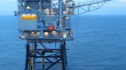 The Q13a gas platform in the Dutch North Sea.