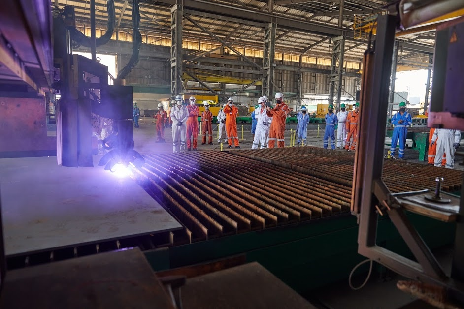 Bokalift 2 steel cutting ceremony.