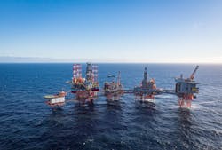 Valhall in the southern Norwegian North Sea. Valhall in the southern Norwegian North Sea.