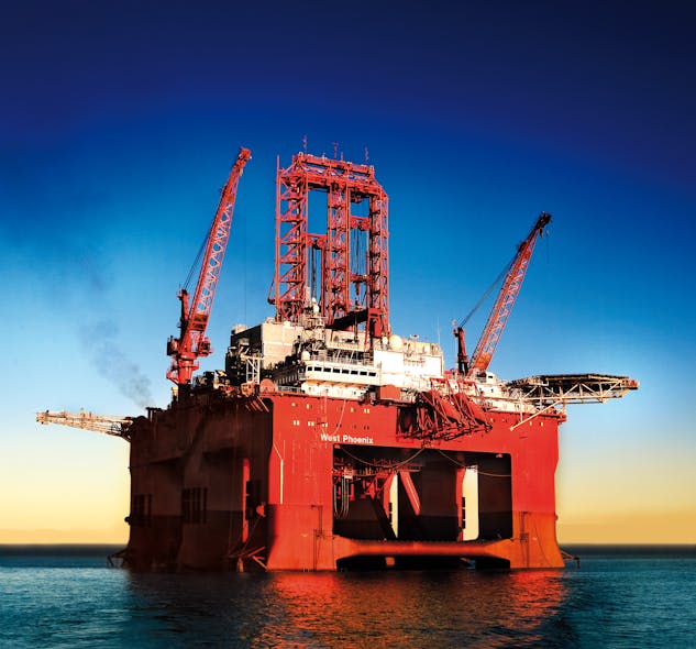 The semisubmersible West Phoenix managed the dual drilling operation at the Fenja field offshore Norway.