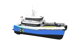 Offshore wind support vessel. Offshore wind support vessel.
