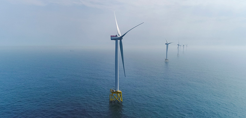 The 714-MW East Anglia ONE offshore wind farm includes 102 turbines.