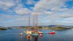 The jackup drilling rig Maersk Invincible. The jackup drilling rig Maersk Invincible.