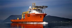 The construction support vessel Normand Energy. The construction support vessel Normand Energy.