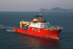 The construction support vessel Polar King. The construction support vessel Polar King.