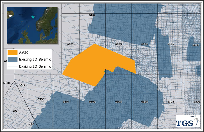 Atlantic Margin 20 3D multi-client seismic project.